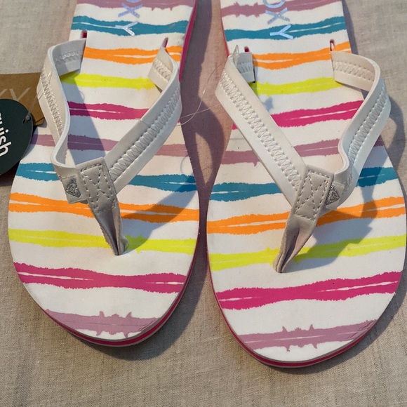 NEW Roxy Rainbow Striped Sandals - Picture 5 of 7